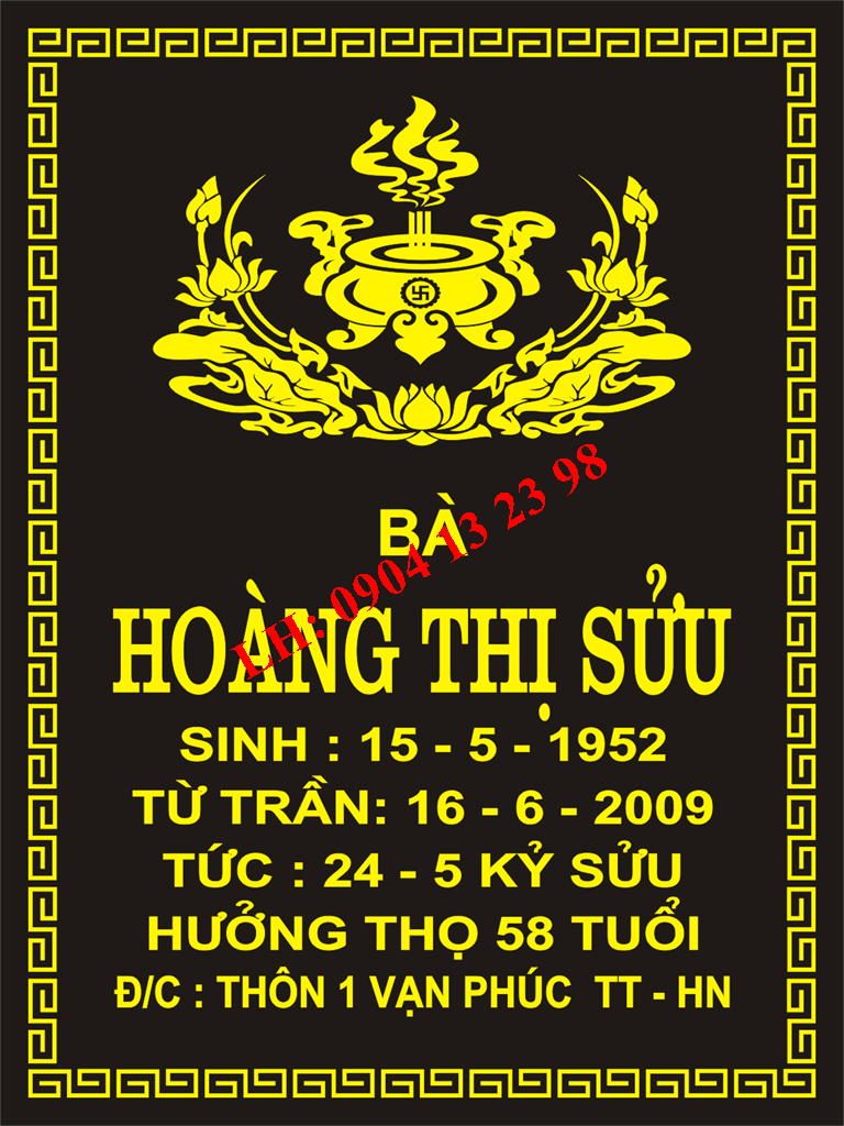 Bia mộ không ảnh 07